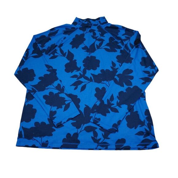 G/FORE Men’s Tonal Floral Luxe Quarter Zip Golf Pullover Blue Mid Layer Size XL - Picture 1 of 8
